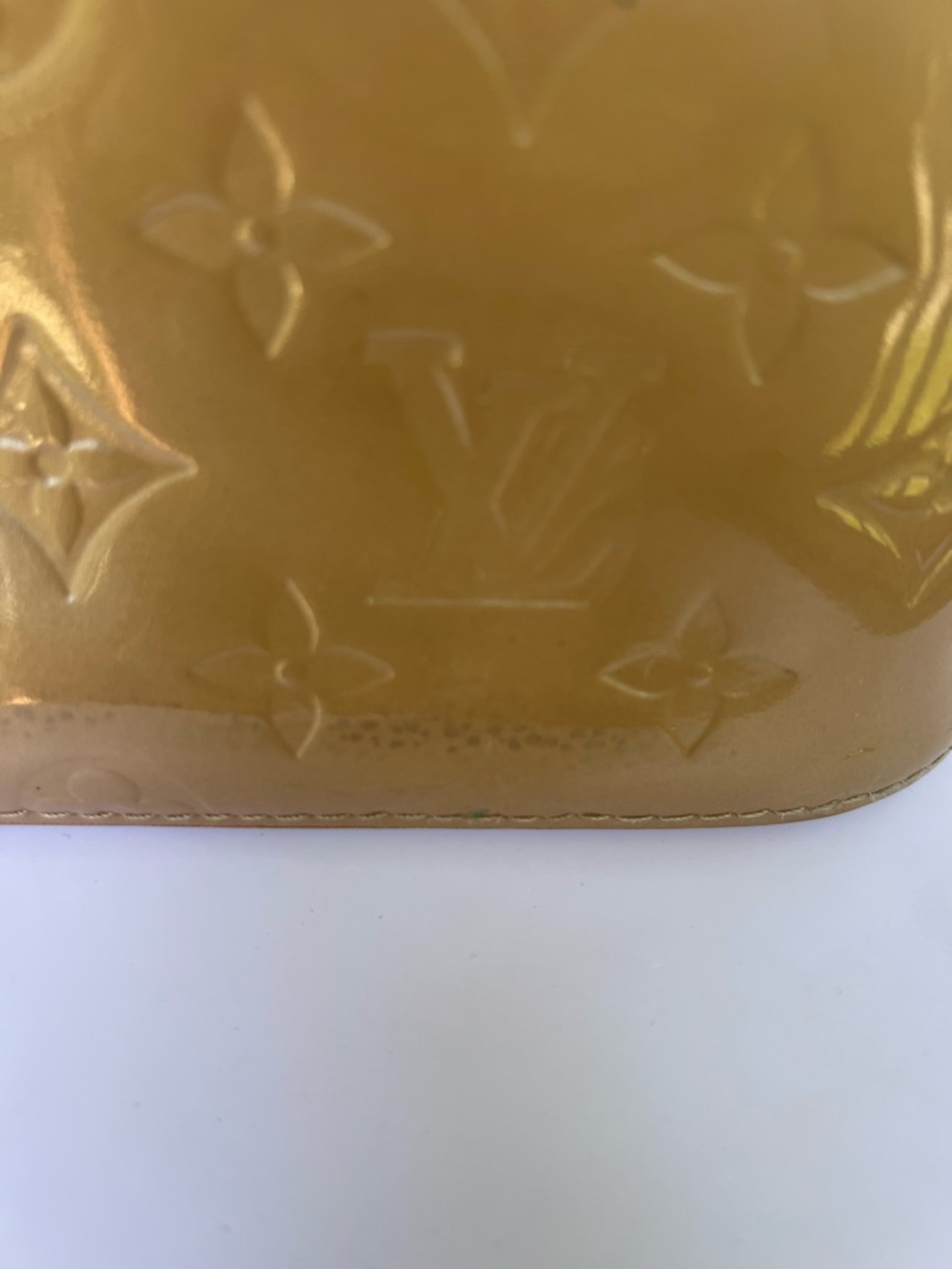 Louis Vuitton Vernis Tote Bag Beige Patent Leather Shoulder Bag Authentic - Picture 6 of 12